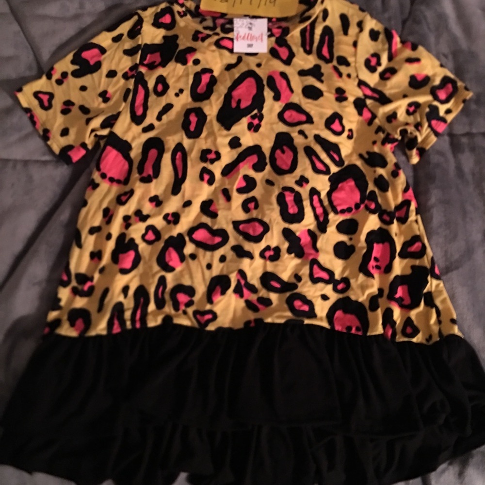 Leopard peplum top